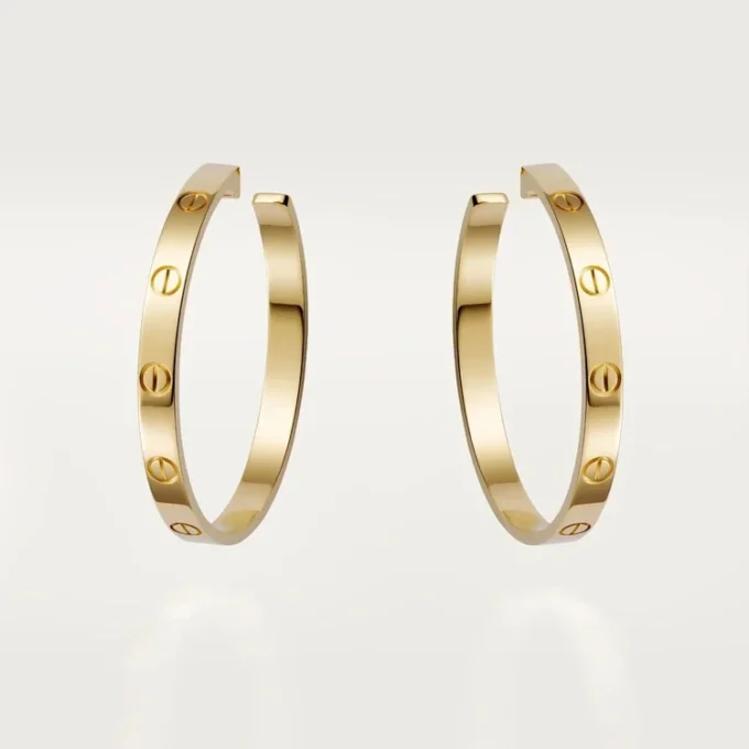 Love-øreringer – gult gull – Cartier
