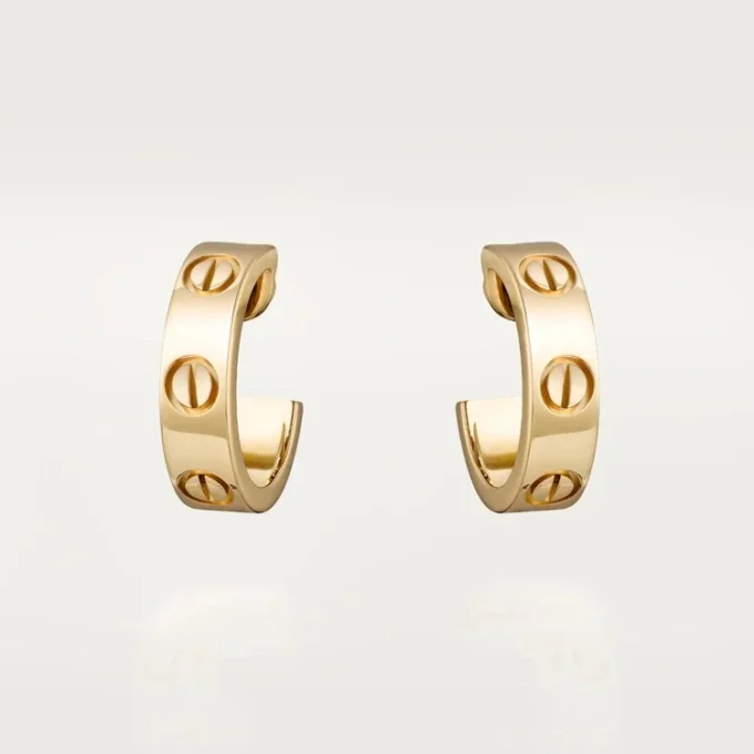 Love-øreringer – gult gull – Cartier