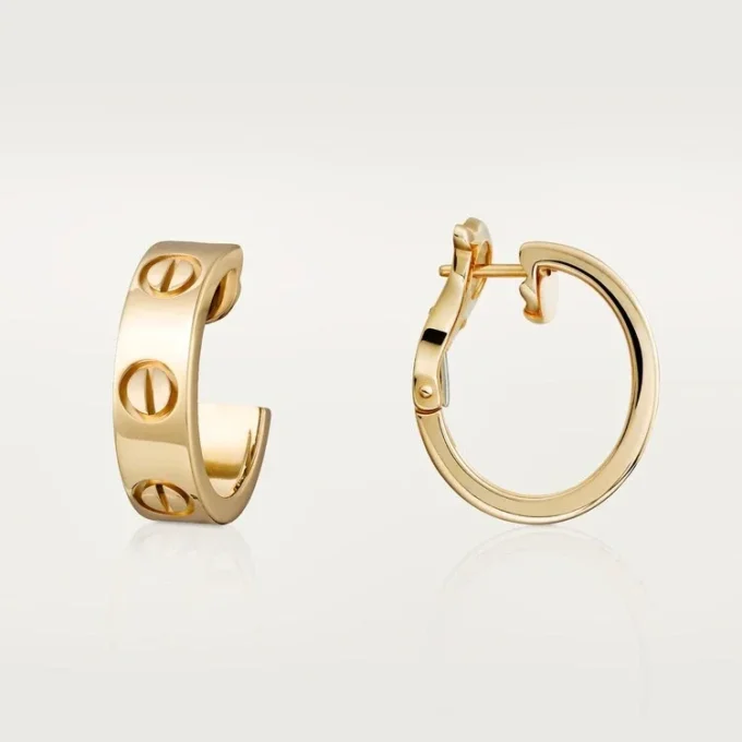 Love-øreringer – gult gull – Cartier