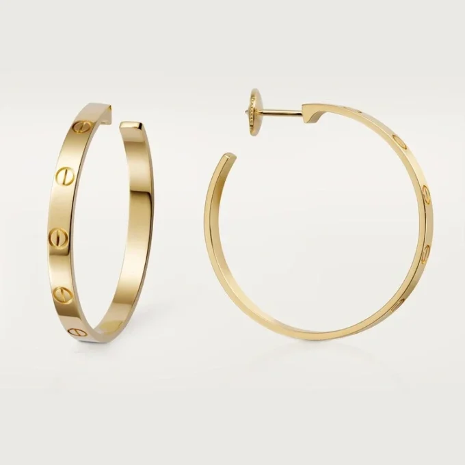 Love-øreringer – gult gull – Cartier