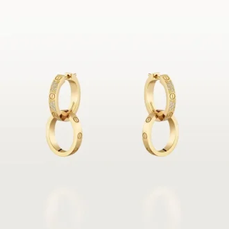 Love-øreringer, Multiwear, halvbelagt