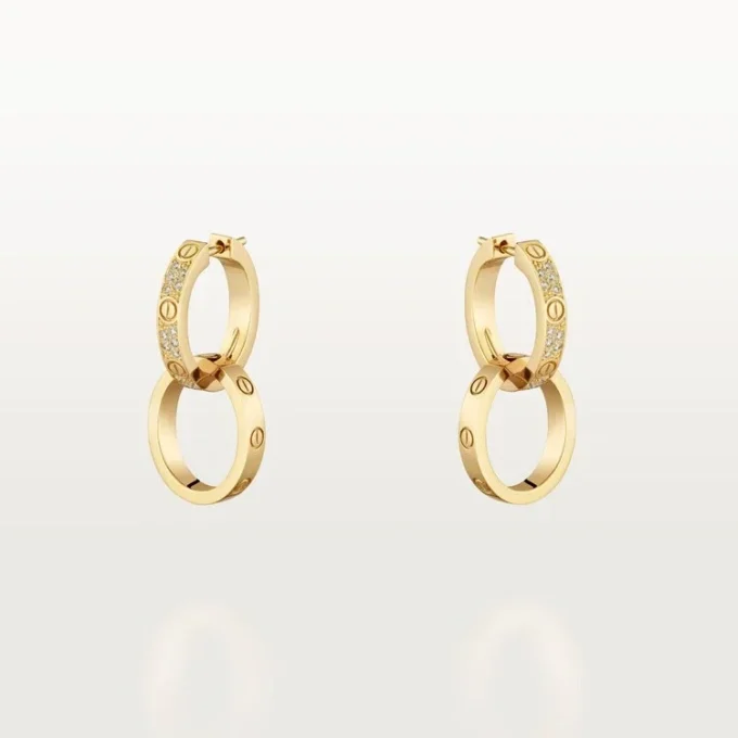 Love-øreringer, Multiwear, halvbelagt