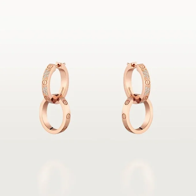 Love-øreringer, Multiwear, halvbelagt