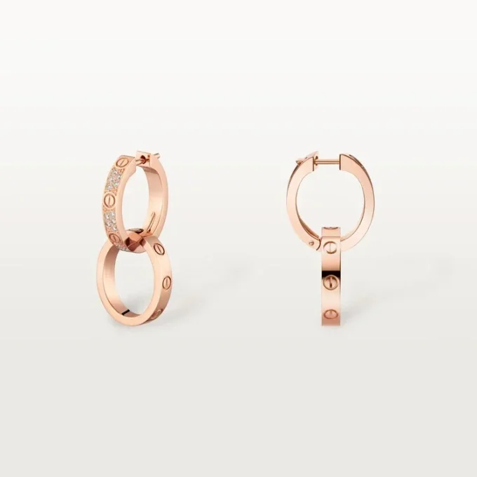 Love-øreringer, Multiwear, halvbelagt