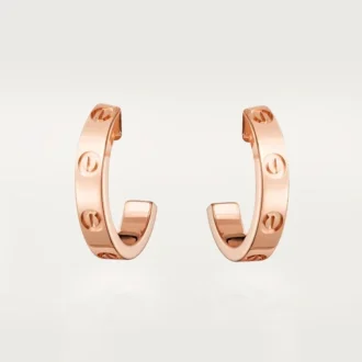 Love-øreringer – rosa gull – Cartier