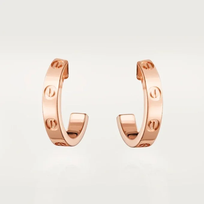 Love-øreringer – rosa gull – Cartier