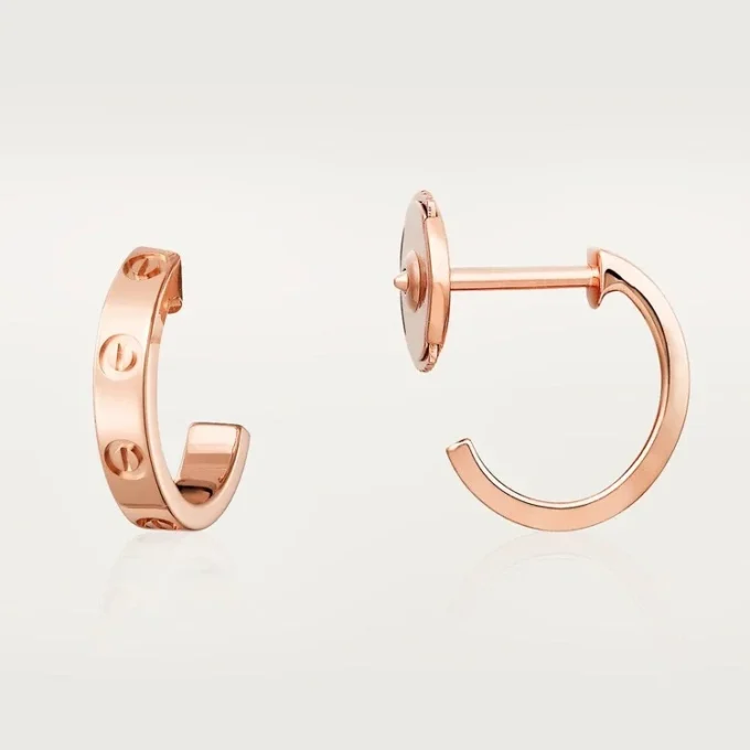 Love-øreringer – rosa gull – Cartier