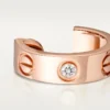 Love-øreringer – rosa gull, diamanter – Cartier