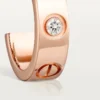 Love-øreringer – rosa gull, diamanter – Cartier