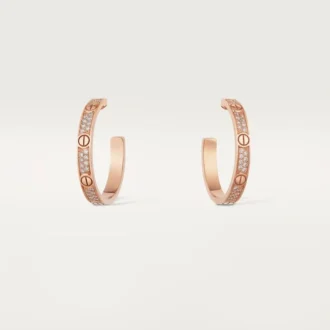 Love-øreringer – Rosegull, diamant – Cartier