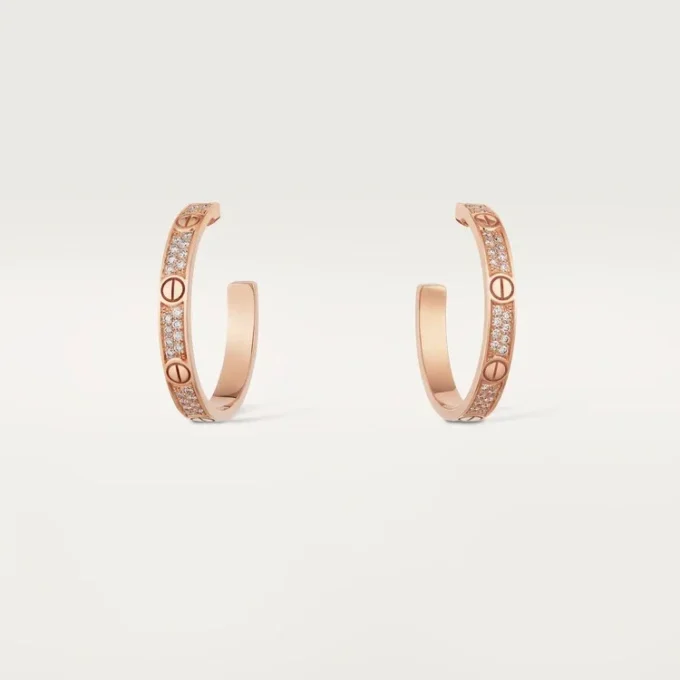 Love-øreringer – Rosegull, diamant – Cartier