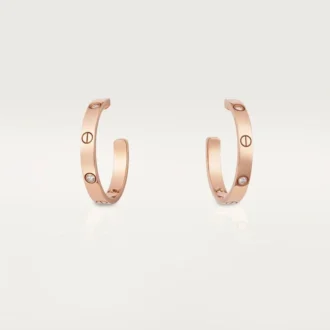 Love-øreringer – Rosegull, diamant – Cartier
