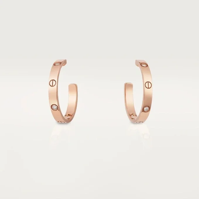 Love-øreringer – Rosegull, diamant – Cartier