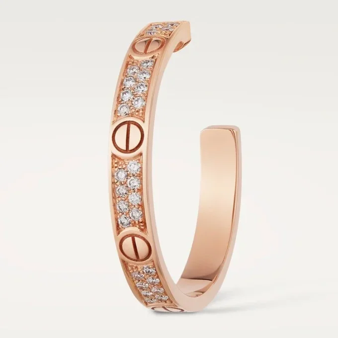 Love-øreringer – Rosegull, diamant – Cartier