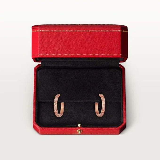 Love-øreringer – Rosegull, diamant – Cartier