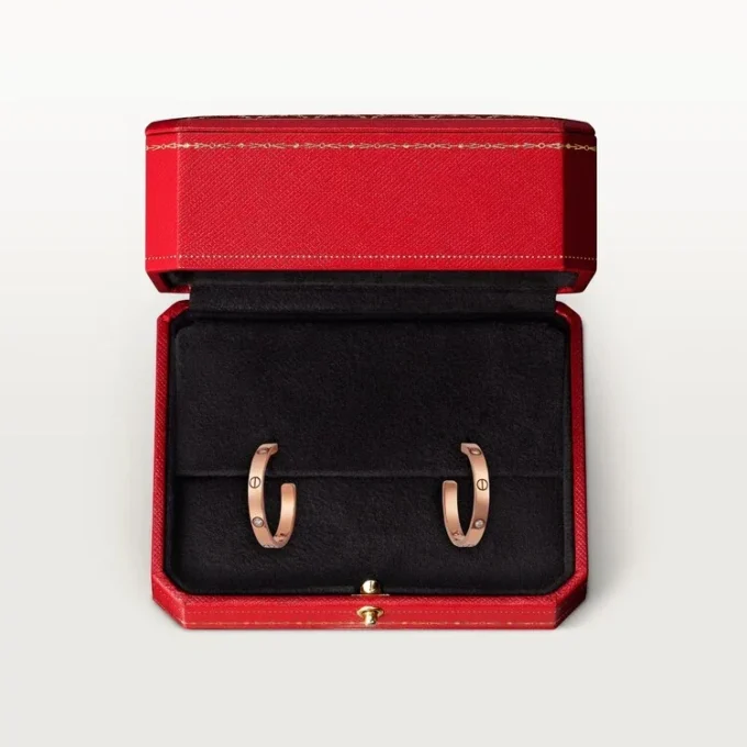 Love-øreringer – Rosegull, diamant – Cartier