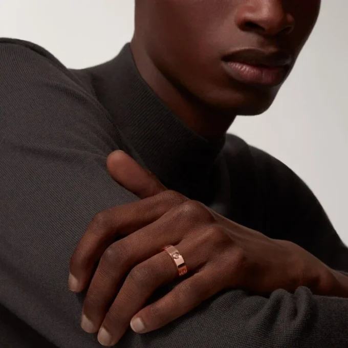 Love-ring, 3 diamanter – Rosagull, Diamanter – Cartier
