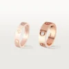 Love-ring, 3 diamanter – Rosagull, Diamanter – Cartier