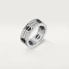 Love-ring, diamantbelagt, keramikk – hvitt gull, keramikk, diamanter – Cartier