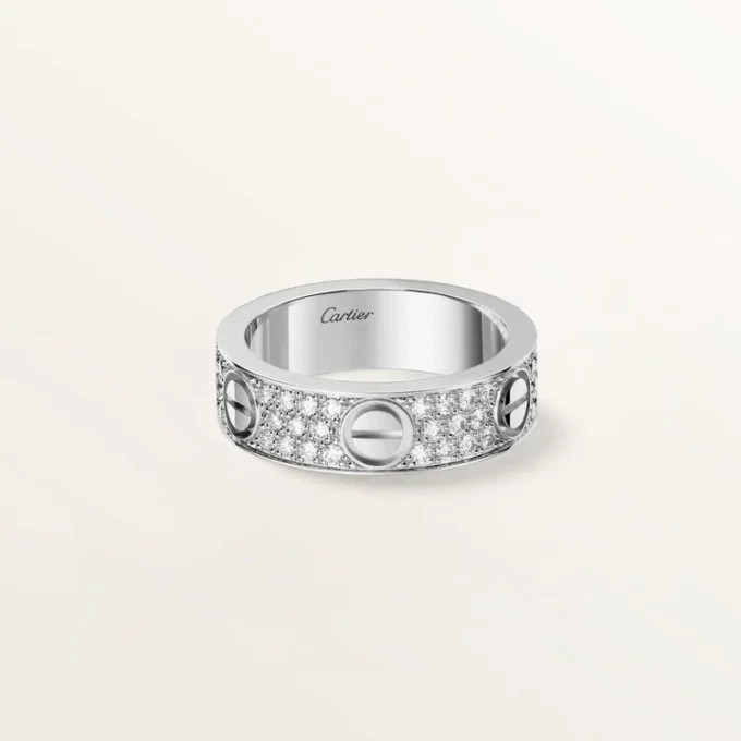 Love-ring, klassisk modell, pavé