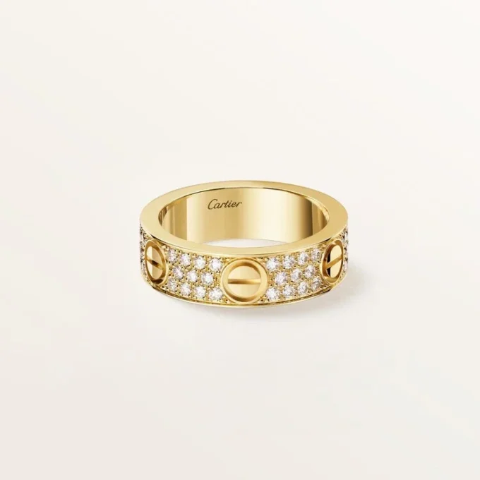 Love-ring, klassisk modell, pavé