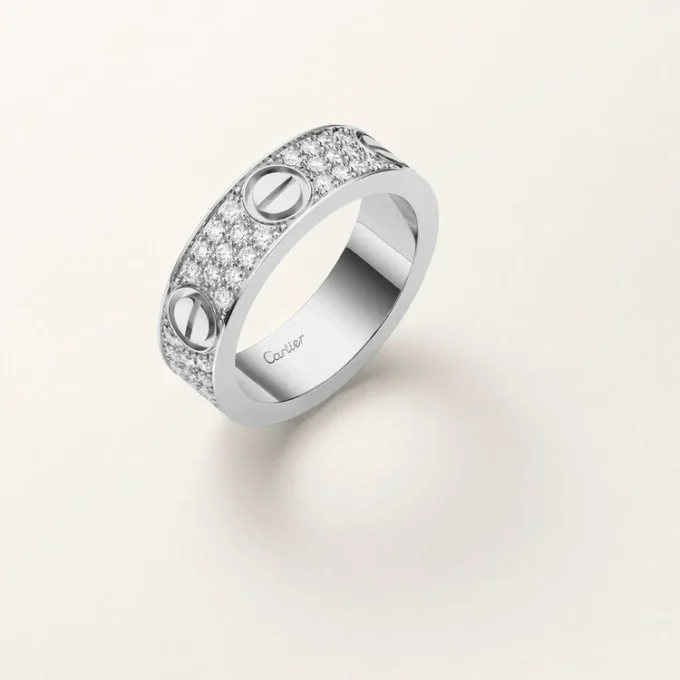 Love-ring, klassisk modell, pavé