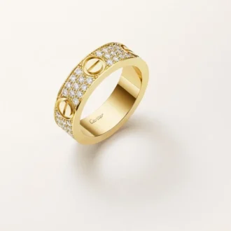 Love-ring, klassisk modell, pavé