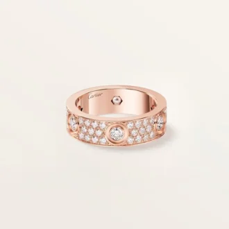 Love-ring, klassisk modell, pavé, 6 diamanter