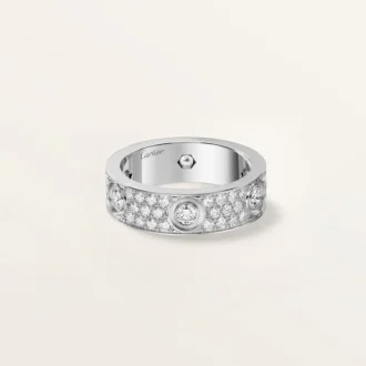 Love-ring, klassisk modell, pavé, 6 diamanter