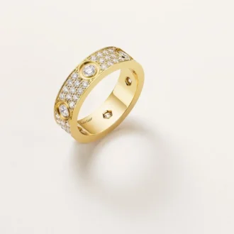 Love-ring, klassisk modell, pavé, 6 diamanter