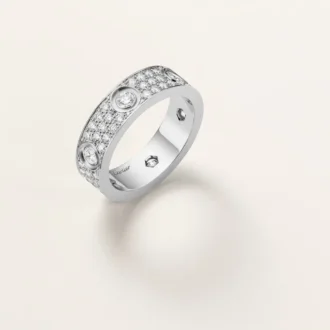 Love-ring, klassisk modell, pavé, 6 diamanter