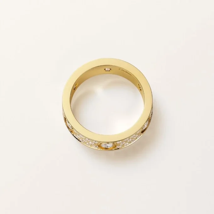 Love-ring, klassisk modell, pavé, 6 diamanter