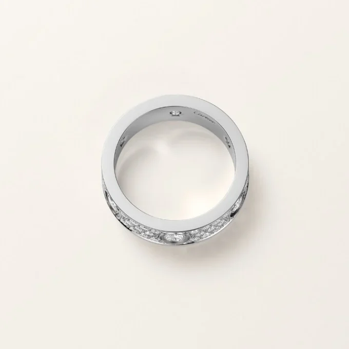 Love-ring, klassisk modell, pavé, 6 diamanter