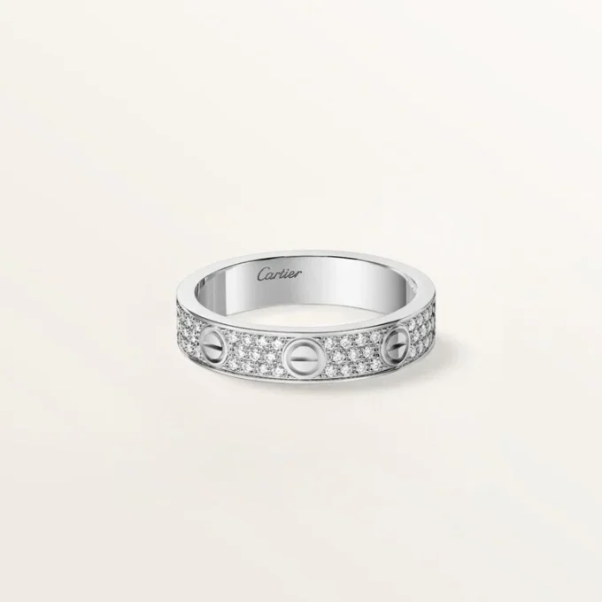 Love-ring, liten modell, pavé