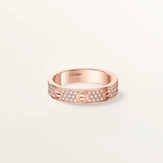 Love-ring, liten modell, pavé