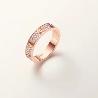 Love-ring, liten modell, pavé