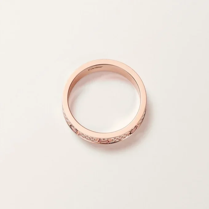Love-ring, liten modell, pavé