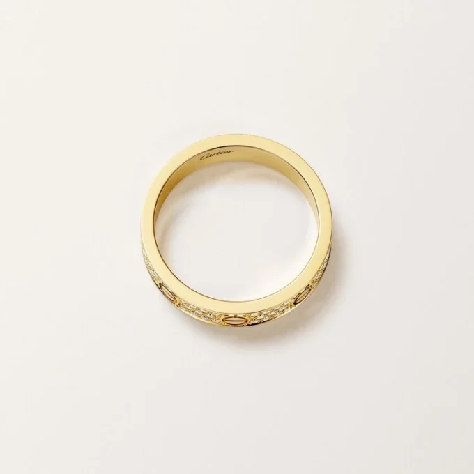 Love-ring, liten modell, pavé