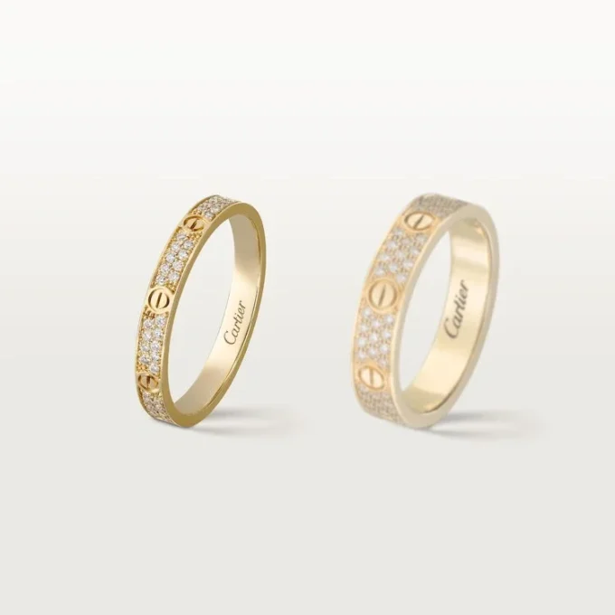 Love-ring, Sm – Gult gull, Diamanter – Cartier