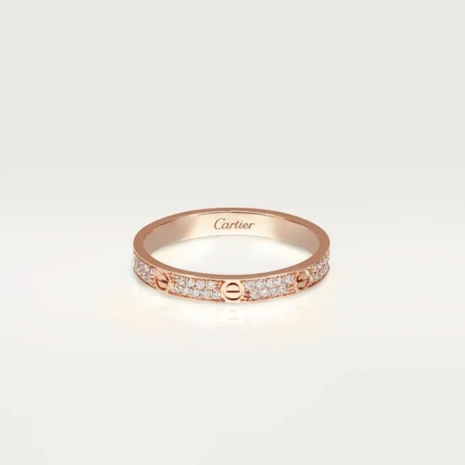 Love-ring, Sm – Rosagull, Diamanter – Cartier