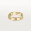 Love-vielsesring, 1 diamant – gult gull, diamant – Cartier