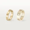 Love-vielsesring, 1 diamant – gult gull, diamant – Cartier