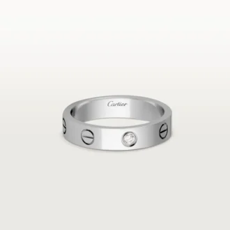 Love-vielsesring, 1 diamant – hvitt gull, diamant – Cartier