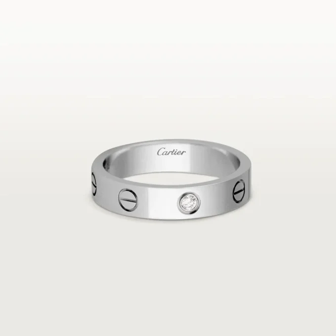 Love-vielsesring, 1 diamant – hvitt gull, diamant – Cartier