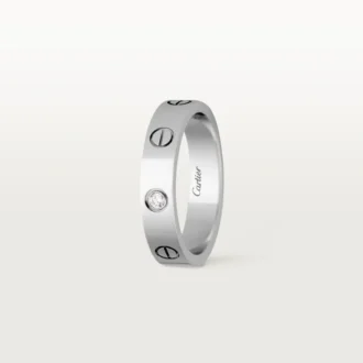 Love-vielsesring, 1 diamant – hvitt gull, diamant – Cartier