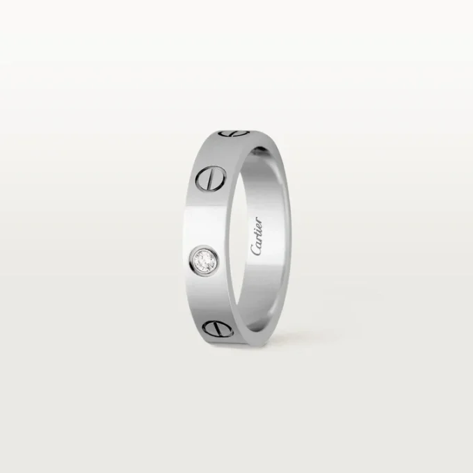 Love-vielsesring, 1 diamant – hvitt gull, diamant – Cartier