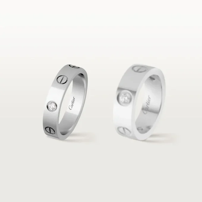 Love-vielsesring, 1 diamant – hvitt gull, diamant – Cartier