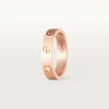Love-vielsesring, 1 diamant – rosagull, diamant – Cartier