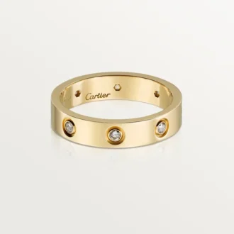 Love-vielsesring, 8 diamanter – gult gull, diamanter – Cartier
