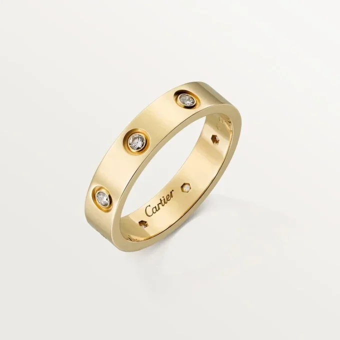 Love-vielsesring, 8 diamanter – gult gull, diamanter – Cartier